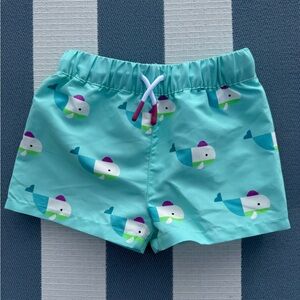 Jacadi NWT 12M Swim Shorts with Whale Print